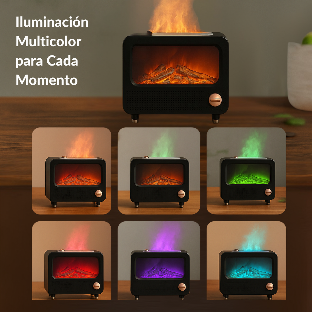 Humidificador Vintage con Fuego & Ruido Blanco